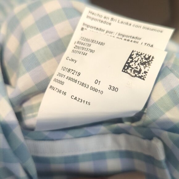 Men's Hugo Boss Blue Green Checkered Button Down Dress Shirt Size 41 - Picture 5 of 7